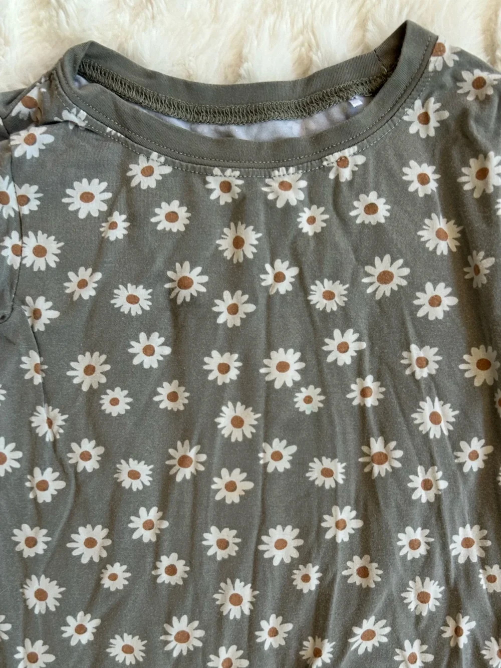 Mebie Baby Grey Floral Bamboo Pajama Set